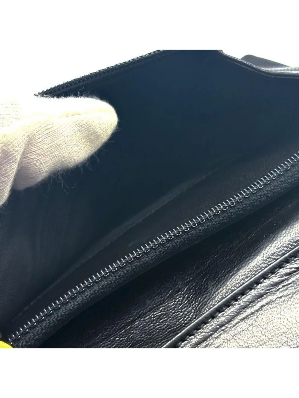 Chanel Wallet Jumbo CC Logo Caviar Trifold Round Charm Black